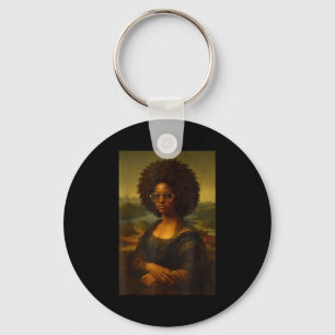 Porte-clés Mona Lisa noire afro-américaine Mois de l'histoire