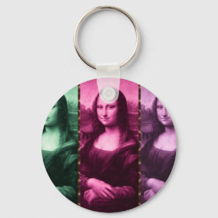 Porte-clés Mona Lisa Poster de animal rose rose violet