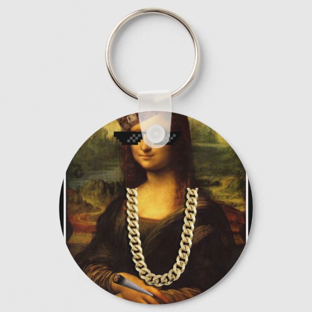 Porte-clés Mona Lisa Thug Life Art Life (Recto)