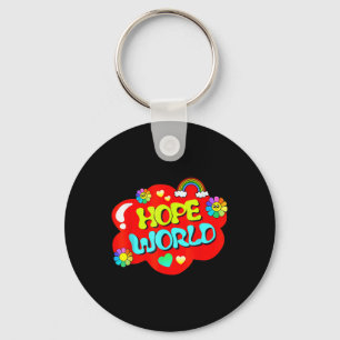 Porte-clés Monde de l'espoir coloré