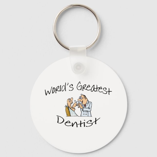 Porte-clés Monde entier plus grand dentiste ouvert (Recto)