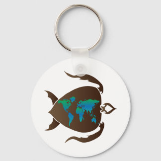 Porte-clés Monde tortue