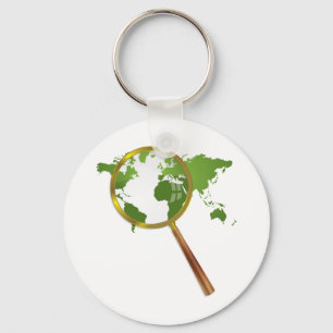 Porte-clés Monde vert