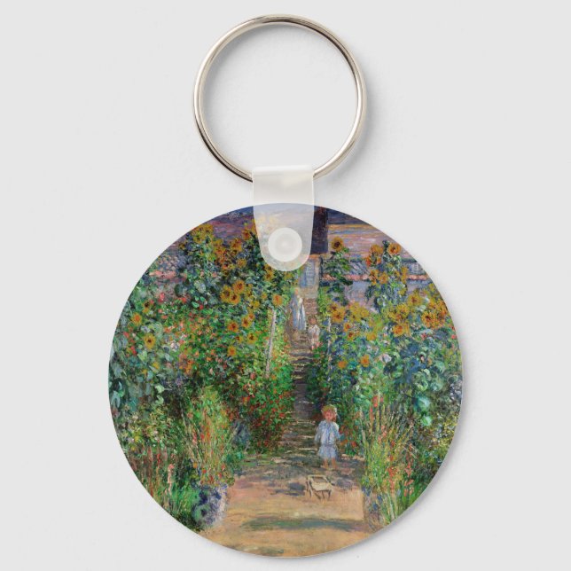 Porte-clés Monet Garden Vetheuil Impressionim Peinture (Recto)