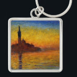 Porte-clés Monet Sunset Venice Colorful Impressionism Art<br><div class="desc">Monet Sunset - Claude Monet Sunset in Venice Vintage Impressionist Painting San Giorgio Maggiore al Crepuscolo, or San Giorgio Maggiore at Dusk is one of a series of paintings done by artist Claude Monet, of the most fabulous sunset in Venice. This is a famous Impressionist painting by Claude Monet painted...</div>