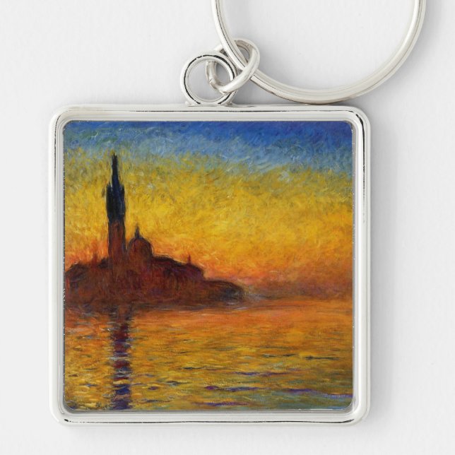 Porte-clés Monet Sunset Venice Colorful Impressionism Art (Devant)
