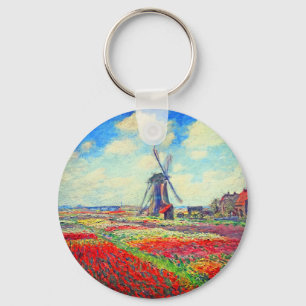 Porte-clés Monet Tulips Windmill