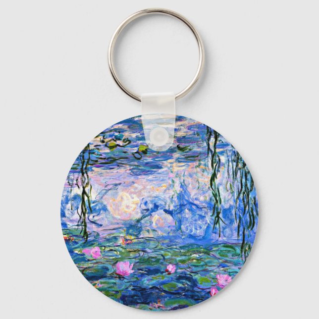 Porte-clés Monet : Water Lys 1919, célèbre peinture, (Recto)