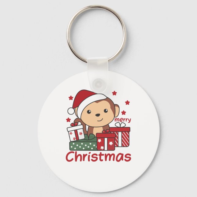 Porte-clés Monkey Christma (Recto)