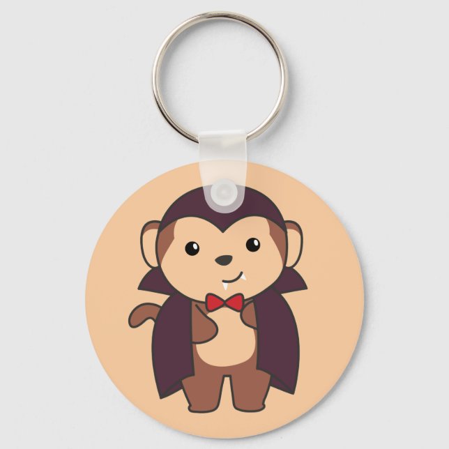 Porte-clés Monkey Halloween Cute Devil Enfants Vampire Costum (Recto)