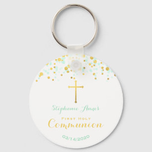 Porte-clés Monnaie Communion et Confetti Or
