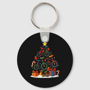 Porte-clés Monocyclisme monocycle sapin de Noël Xmas