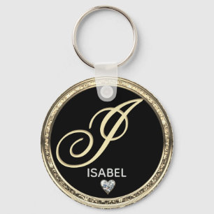 Porte-clés Monogram Initial Name Keychain