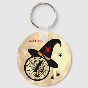 Porte-clés Monogram Z Halloween Sky Witch Nom des araignées