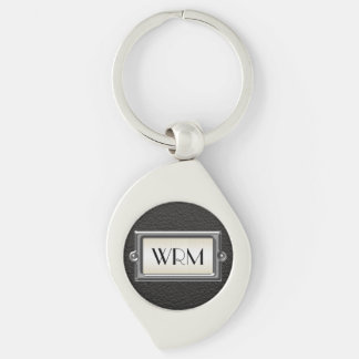 Porte-clés Monogramme 3-Lettre Executive Hommes Personnalisé