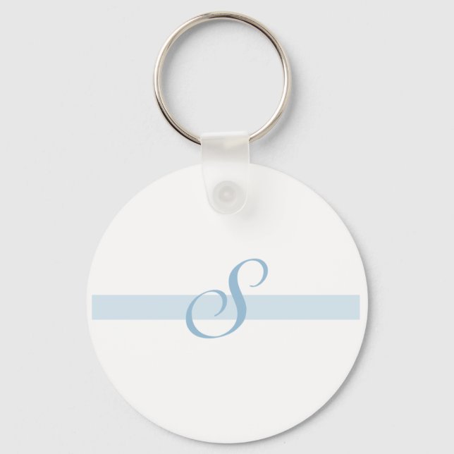 Porte-clés Monogramme bleu S (Recto)