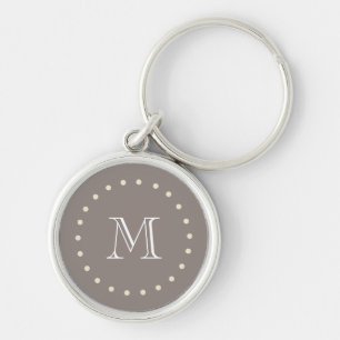 Porte-clés Monogramme Brown Classic Élégant Porte - clé Premi