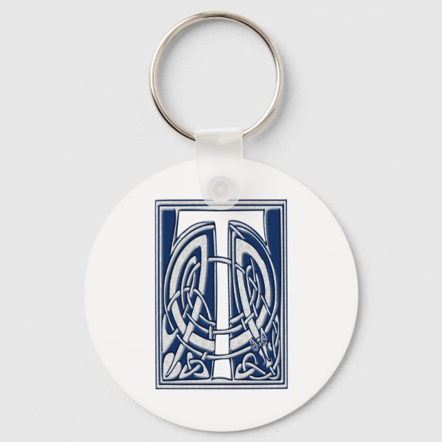 Porte-clés Monogramme Celtique T (Recto)