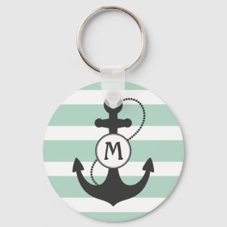 Porte-clés Monogramme d'Ancre marine vert clair
