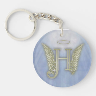 Porte-clés Monogramme d'ange de la lettre H