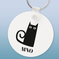 Monogramme de chat noir amusant