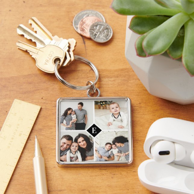 Porte-clés Monogramme de famille de collection de photos Inst (Desk)