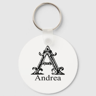 Porte-clés Monogramme de fantaisie : Andrea