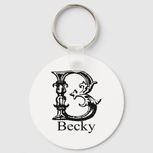 Porte-clés Monogramme de fantaisie : Becky