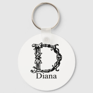 Porte-clés Monogramme de fantaisie : Diana