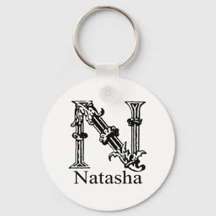 Porte-clés Monogramme de fantaisie : Natasha