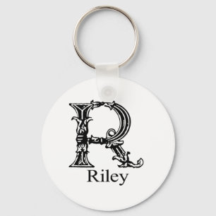 Porte-clés Monogramme de fantaisie : Riley