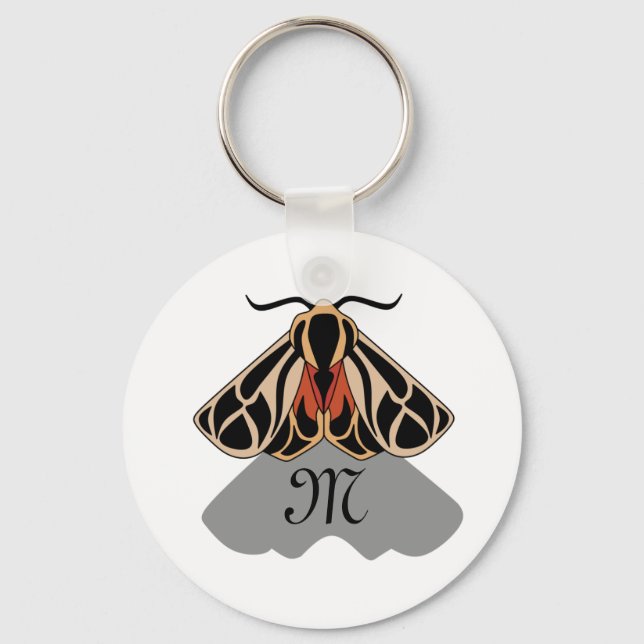 Porte-clés Monogramme de la teigne de tigre tribale (Recto)