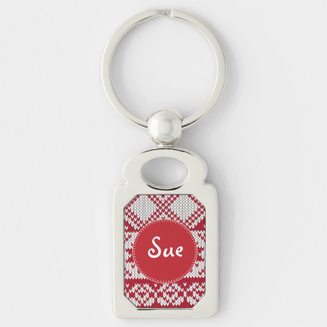 Porte-clés Monogramme de Noël confit (Devant)