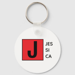 Porte-clés Monogramme de nom professionnel élégant moderne