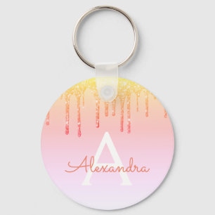 Porte-clés Monogramme de parties scintillantes d'étincelle de