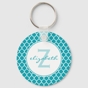 Porte-clés Monogramme de Quatrefoil d'Aqua