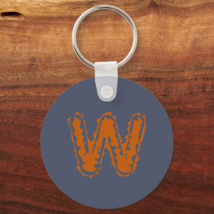 Porte-clés Monogramme déplaisant avec collision orange sur bl