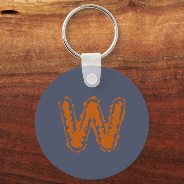 Porte-clés Monogramme déplaisant avec collision orange sur bl (Verso)
