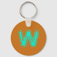 Monogramme déplaisant vert toxique sur orange