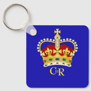 Porte-clés Monogramme et couronne du roi Charles III