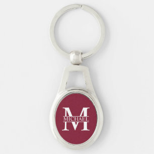 Porte-clés Monogramme et nom personnalisés