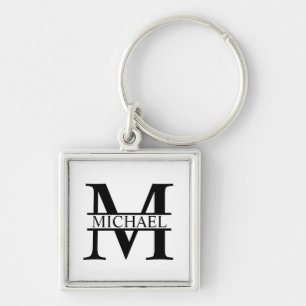 Porte-clés Monogramme et nom personnalisés