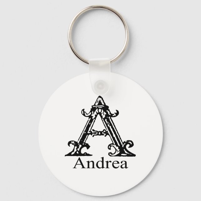 Porte-clés Monogramme fantaisie : Andrea (Recto)