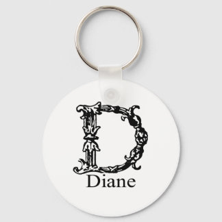 Porte-clés Monogramme fantaisie : Diane