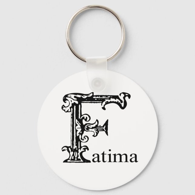 Porte-clés Monogramme fantaisie : Fatima (Recto)