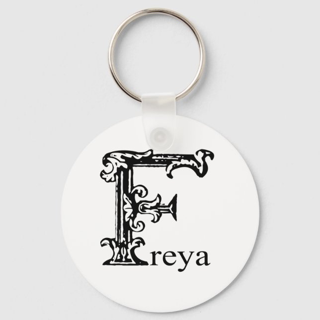 Porte-clés Monogramme fantaisie : Freya (Recto)