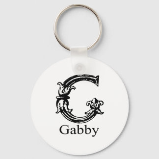 Porte-clés Monogramme fantaisie : Gabby