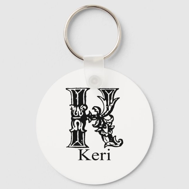 Porte-clés Monogramme fantaisie : Keri (Recto)