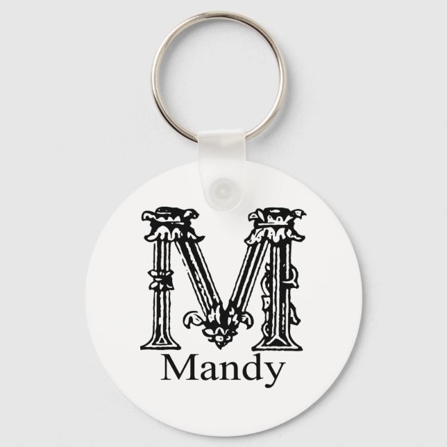Porte-clés Monogramme fantaisie : Mandy (Recto)