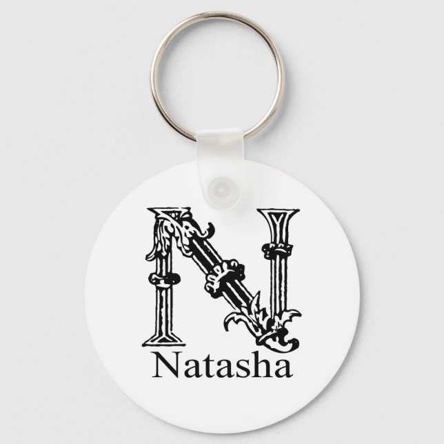 Porte-clés Monogramme fantaisie : Natasha (Recto)